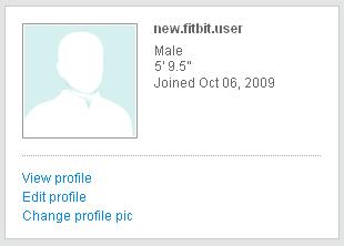 Your profile section of dashboard