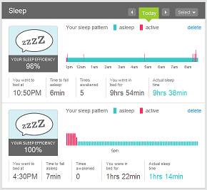 Track sleep