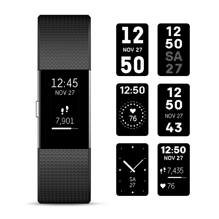 Details about   Fitbit Charge 2 FB407 SmartwatchBlackPlum 
