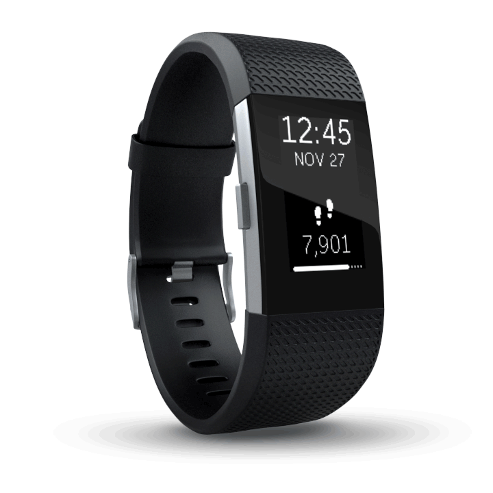 Large Black for sale online Fitbit Charge 2 FB407SBKL Activity Tracker 