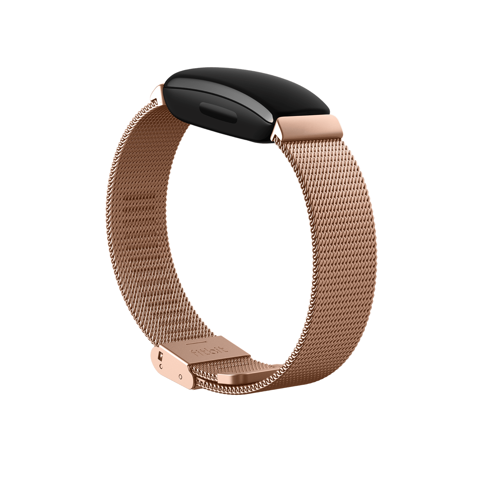 Metallgeflecht-Armband für Fitbit Inspire 2 (Edelstahl in Roségold)