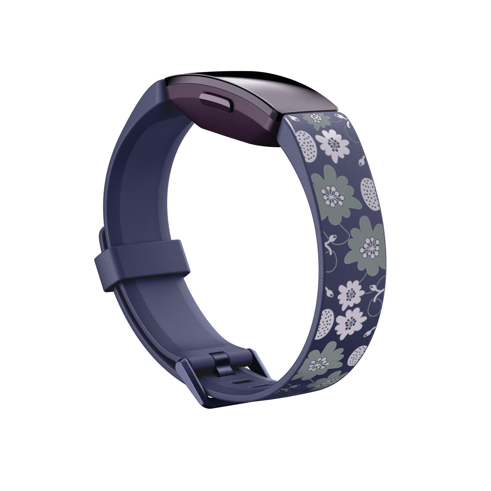 Print-Armband für Fitbit Inspire 2, Inspire HR & Inspire (Blüten) – Größe L