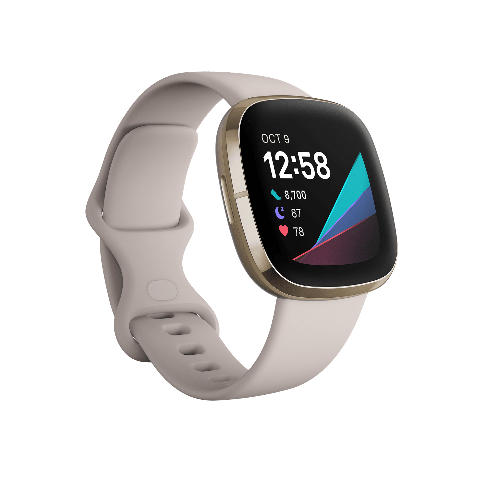 Fitbit Sense (Lunar White/Soft Gold Stainless Steel)