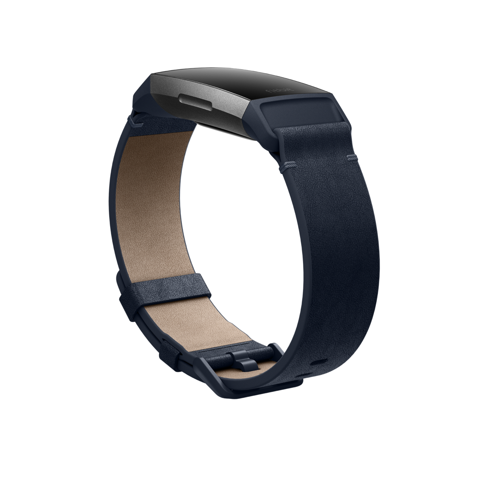 Bracelet en cuir Horween® Fitbit Charge 4 et Charge 3 (bleu nuit) - Grand