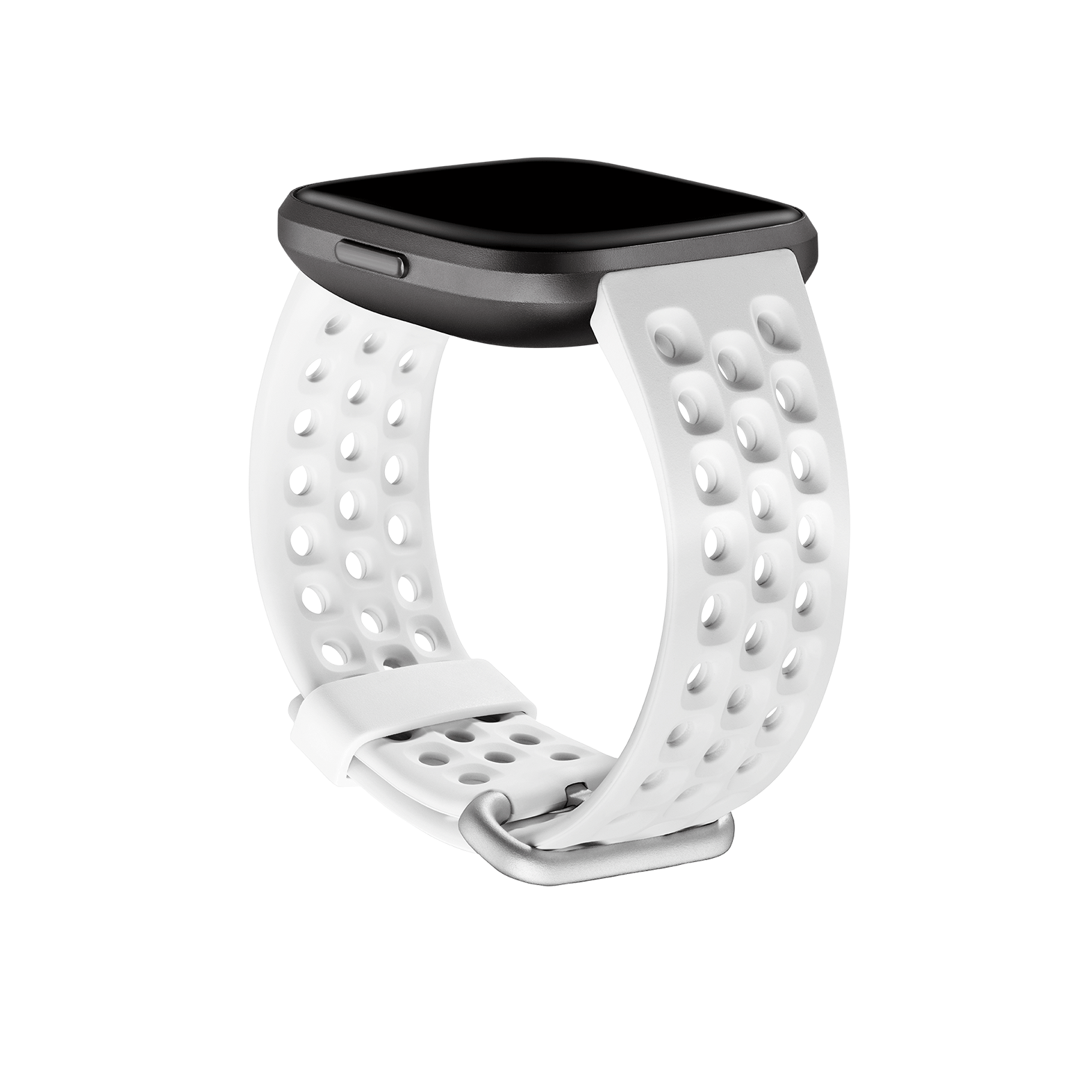 Bracelet sport Versa 2, Versa et Versa Édition Lite (blanc givré) - Large