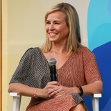 Chelsea Handler spotted wearing her Fitbit Alta HR at the Oxy Festival in New York City.