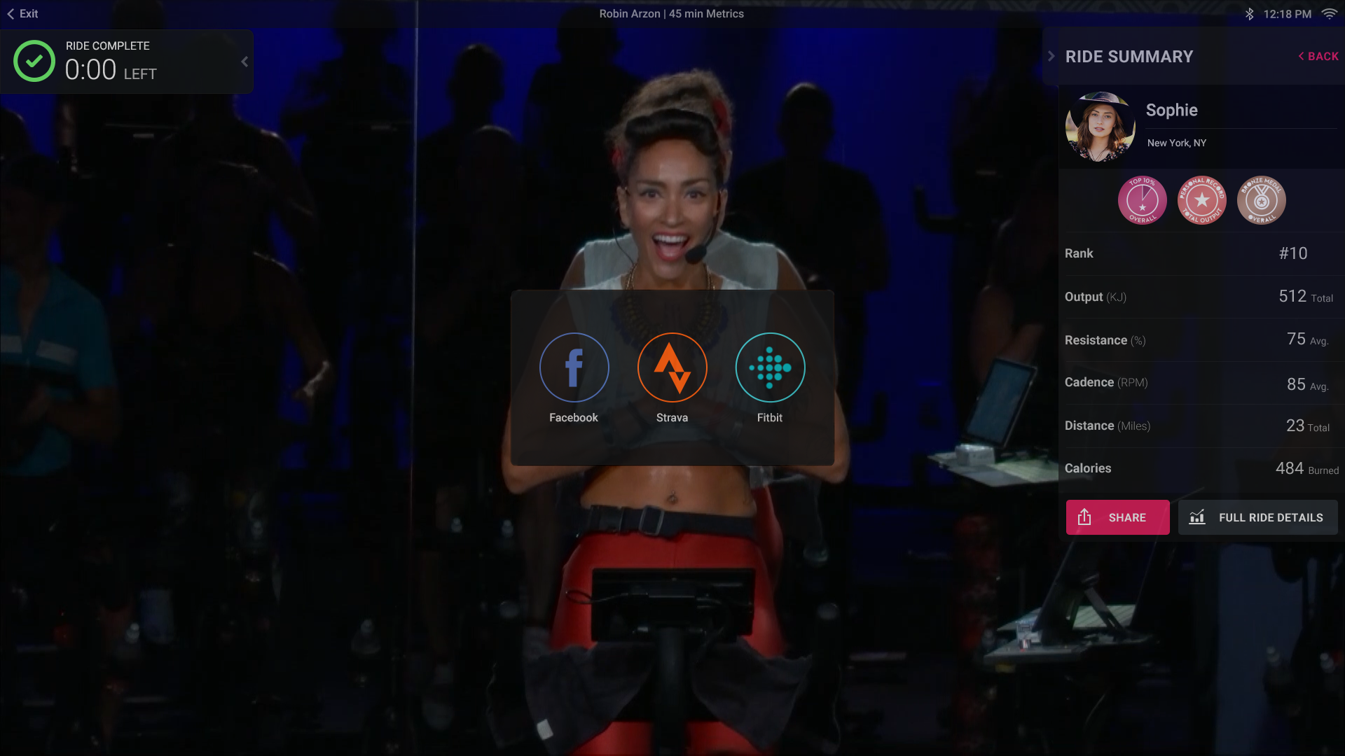fitbit with peloton