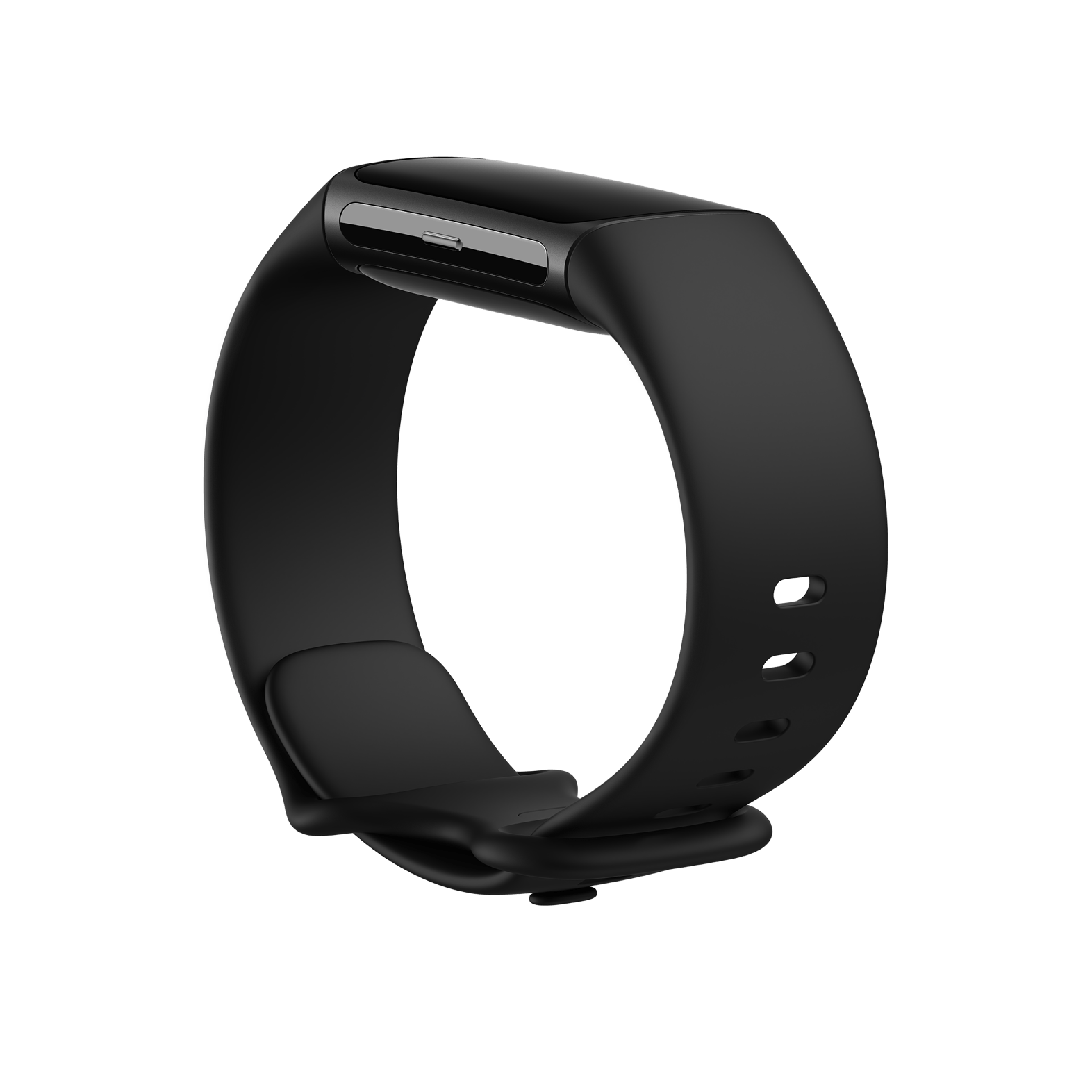 Mobigear Dotted - Bracelet Fitbit Charge 5 en Silicone Souple Fermeture par  pression - Noir / Gris 6-522053 