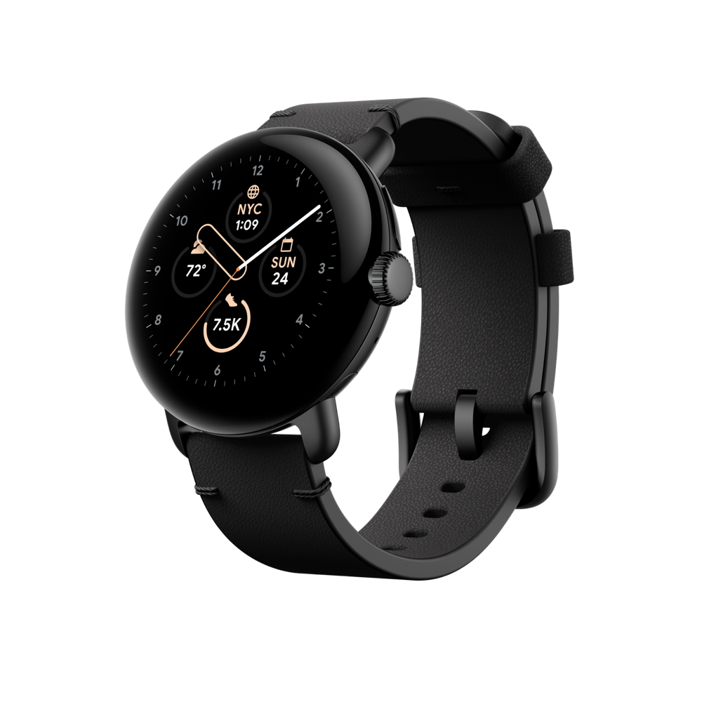 Google Pixel Watch Crafted Leather Band (Obsidian) - Large