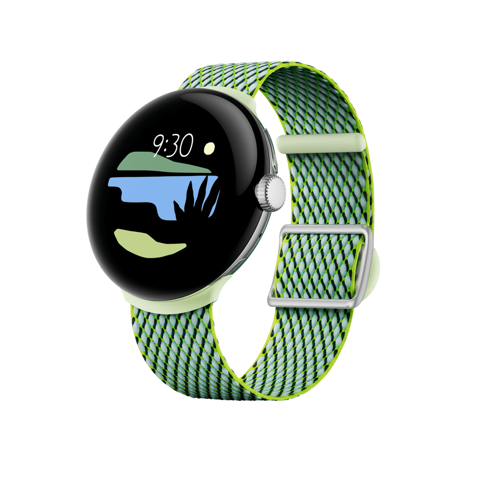 Bracelet tressé Google Pixel Watch (Vert Citron)