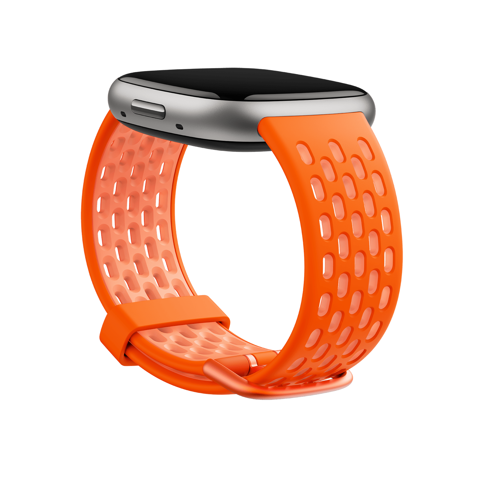 Bracelet sport pour Fitbit 24 mm (tangerine / pêche) - Grand
