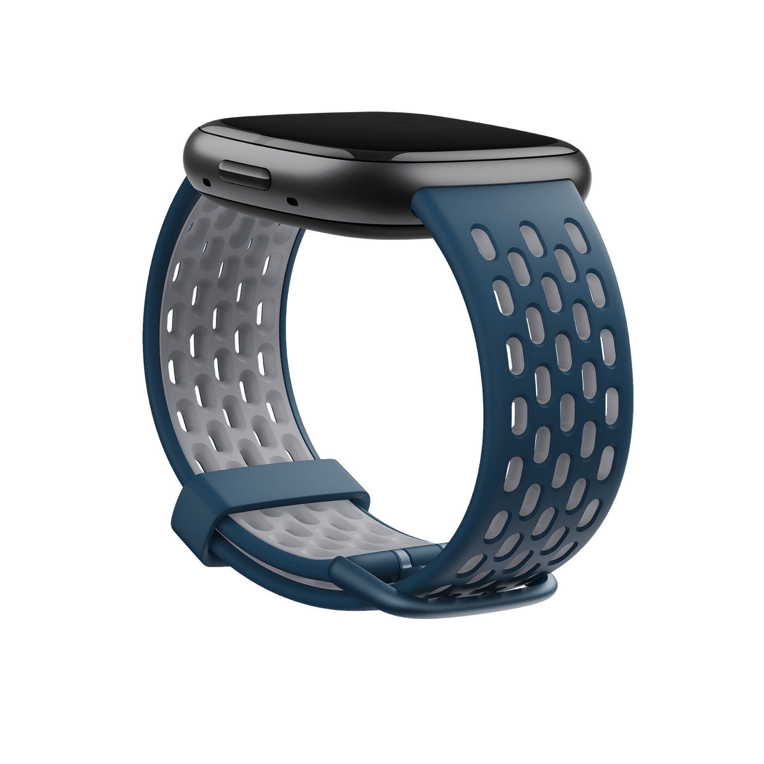 Bracelet sport pour Fitbit 24 mm (saphir/gris colombe) - grand