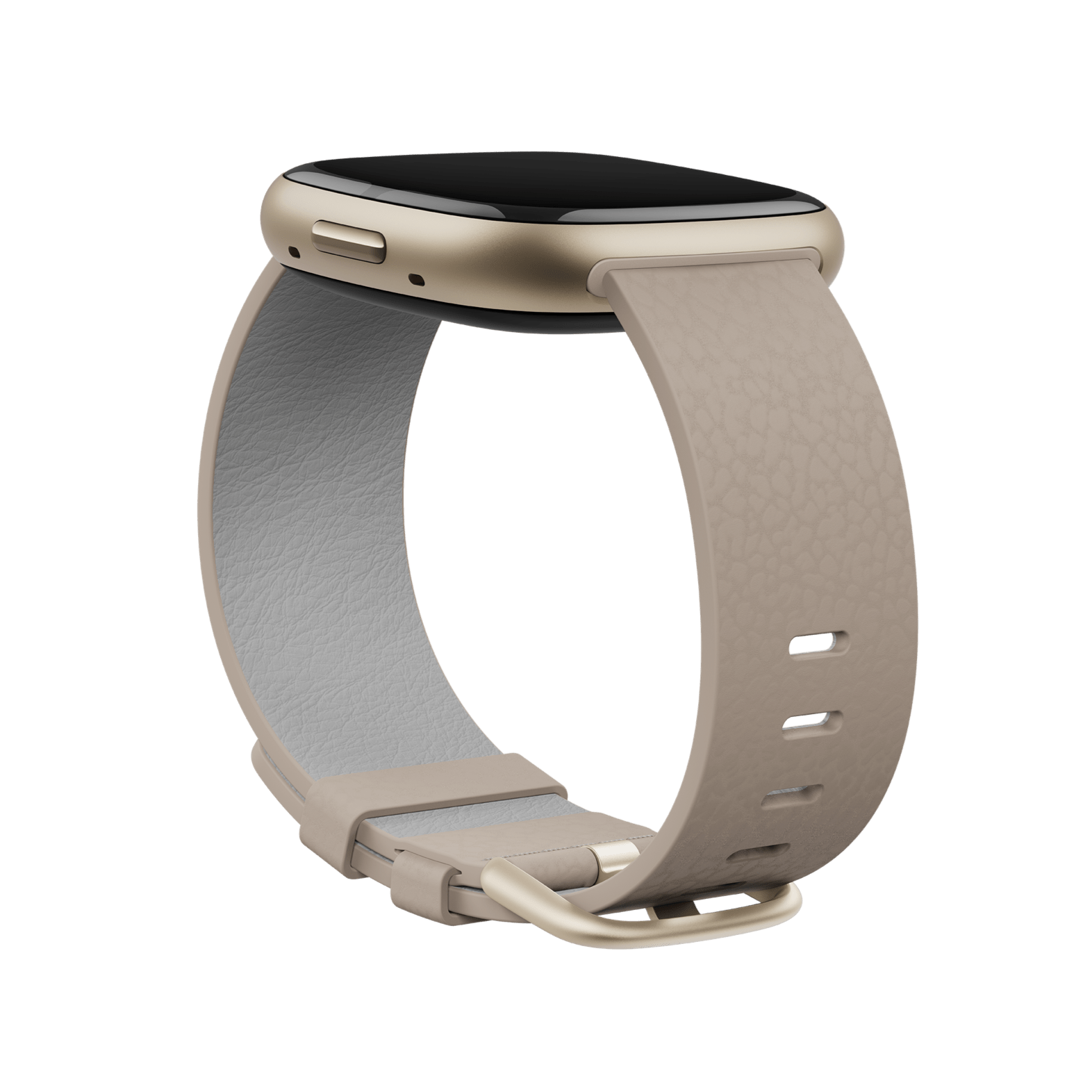 Bracelet en cuir végan pour montre Fitbit 24 mm (Lin) - Grand