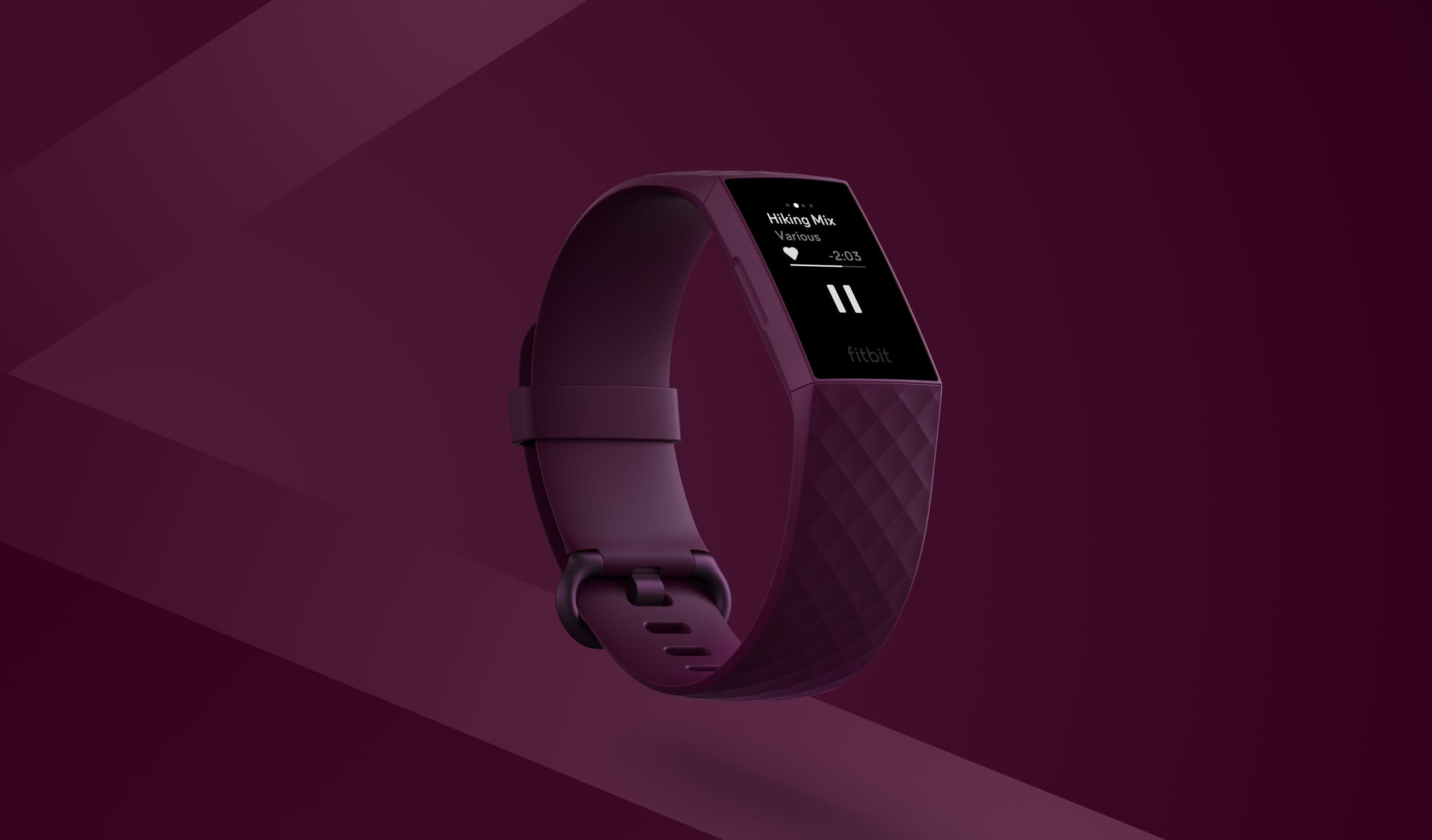 Purple Fitbit Charge 4 Advanced Fitness Tracker GPS 
