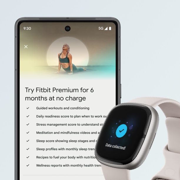 Montre connectée Fitbit Sense Or/ Blanc avec 6 mois gratuit à