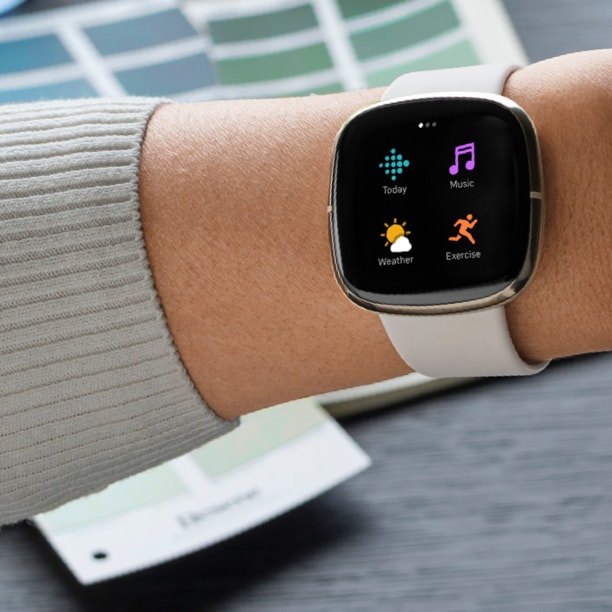 New Fitbit Sense Advanced Health & Fitness Tracker Smartwatch w Stress Managemen 