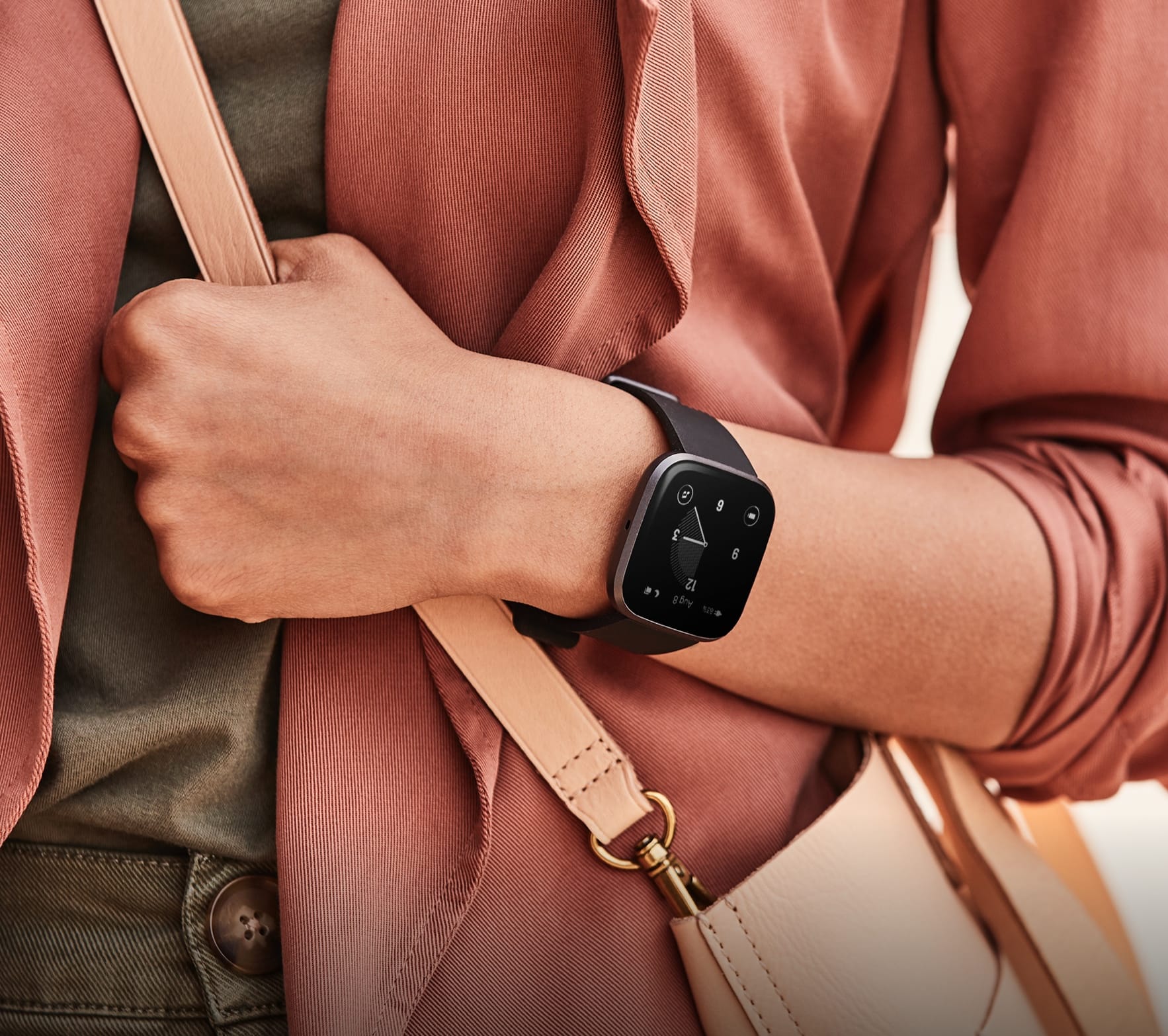 USA Fitbit versa 2 Health & Fitness Smartwatch black in box activity tracker 