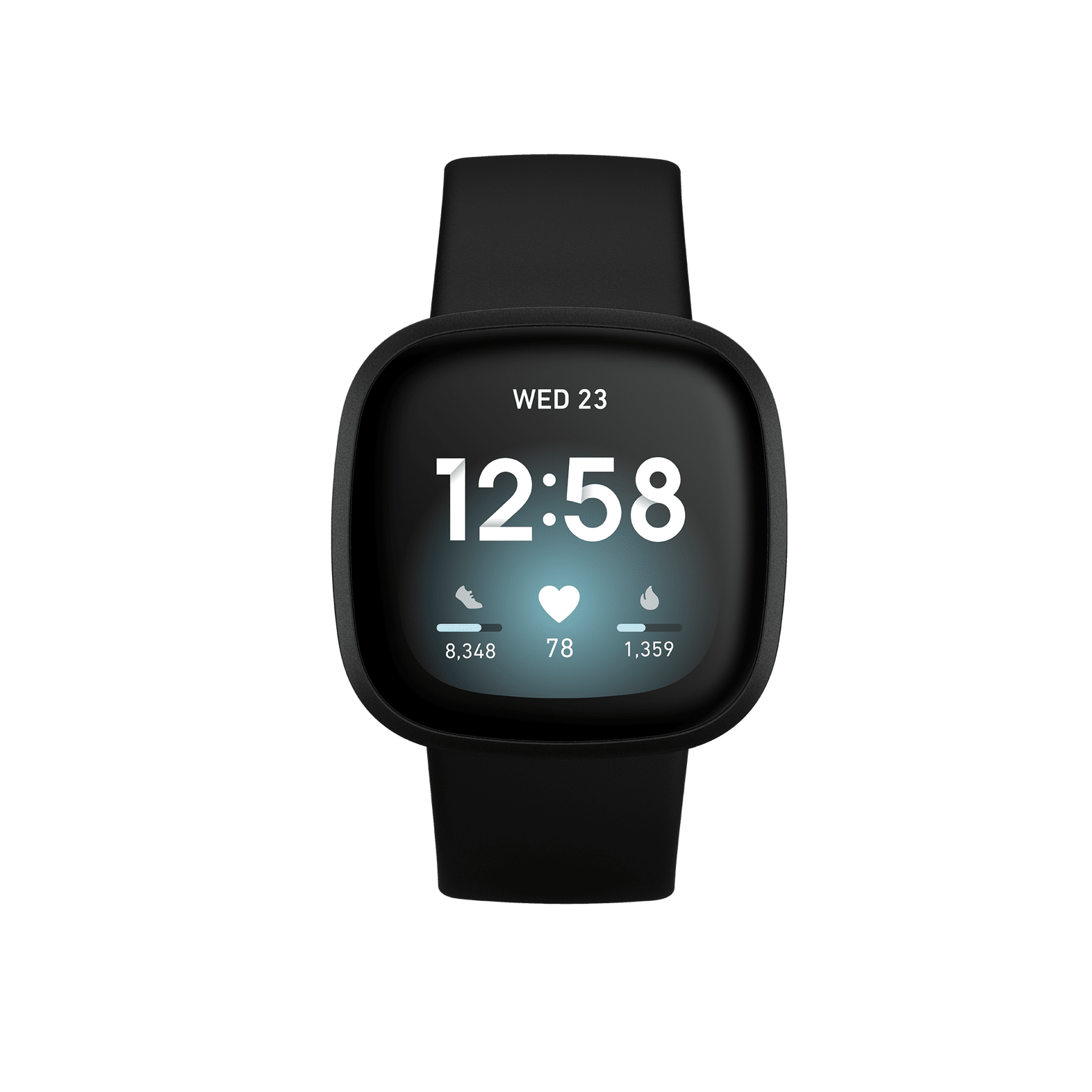 fitbit versa 3 health & fitness smartwatch fb511