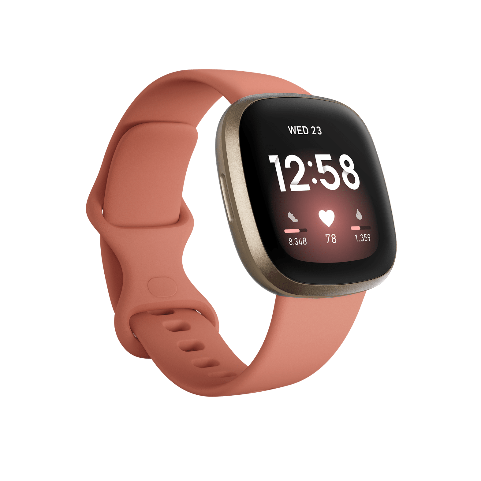 Fitbit Versa 3 (Rosa corallo/Alluminio oro chiaro)