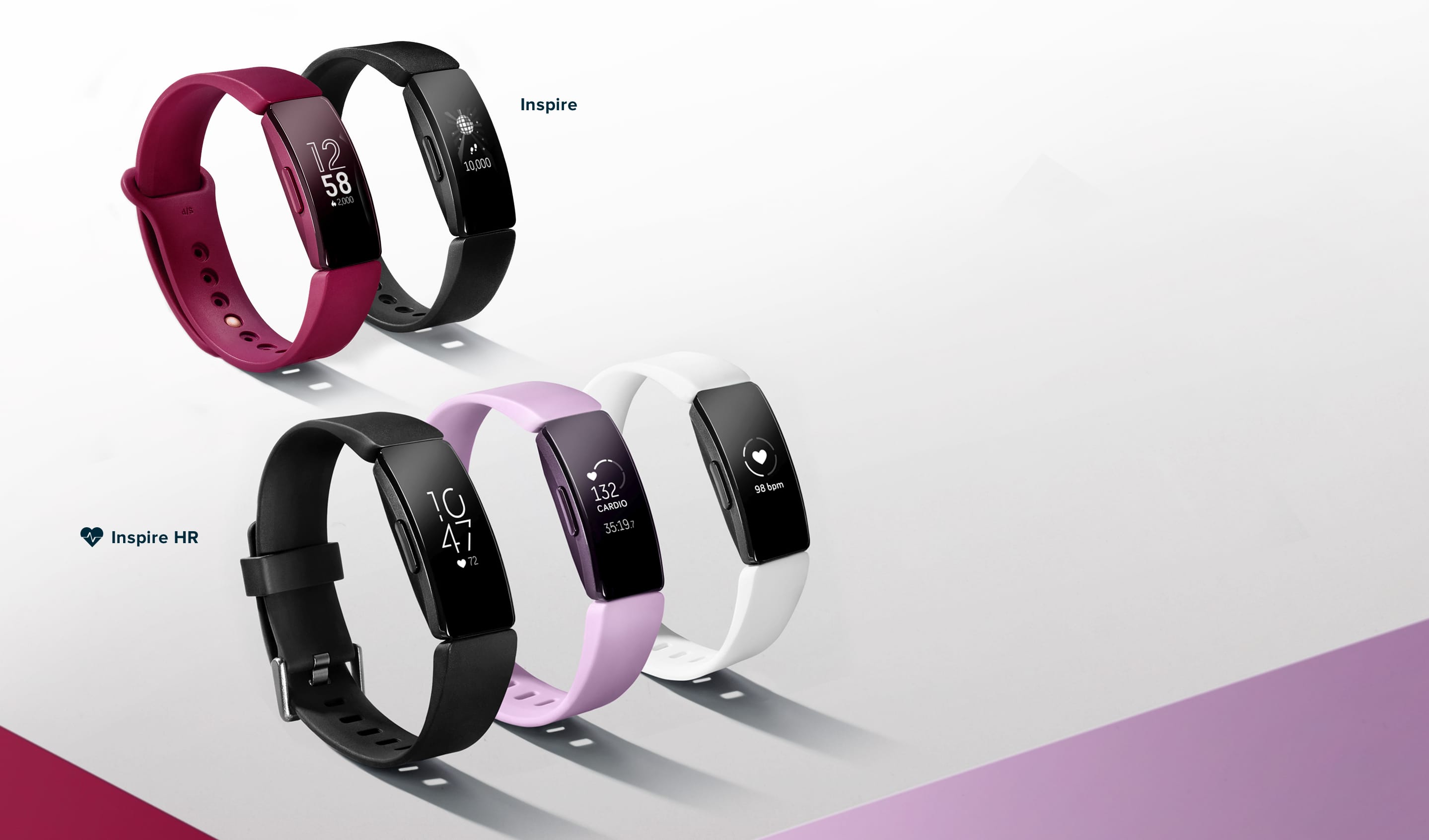 Fitbit Inspire HR Fitness Tracker White/Black 