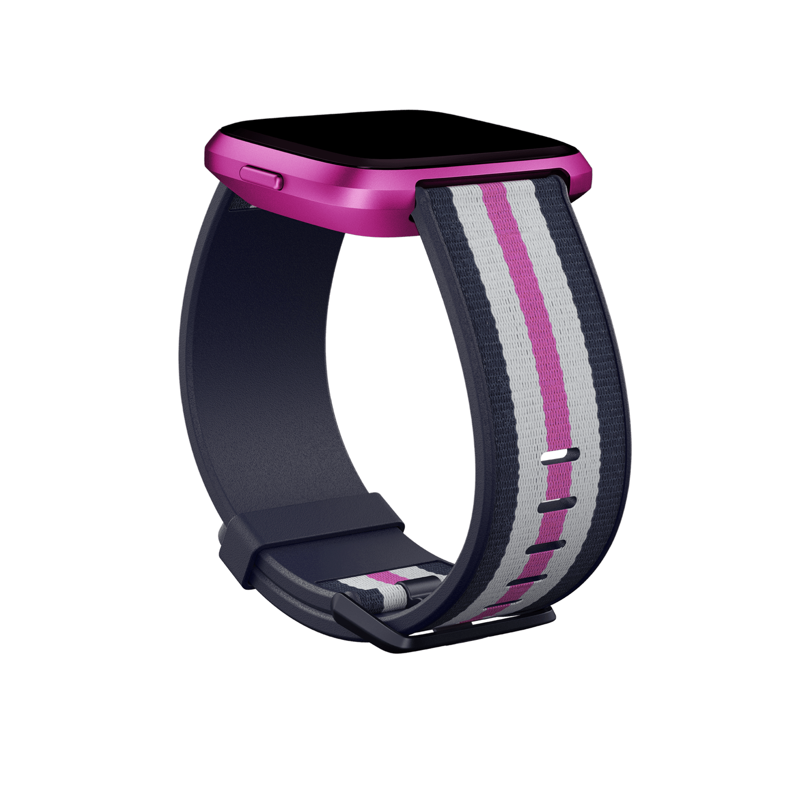 Fitbit Versa™ Family Woven Hybrid Band (Navy/Mulberry) - Large