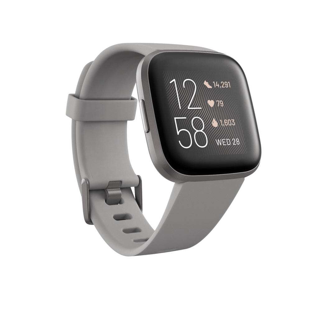 Fitbit Versa 2 Smartwatch - Stone / Mist Grey Aluminum