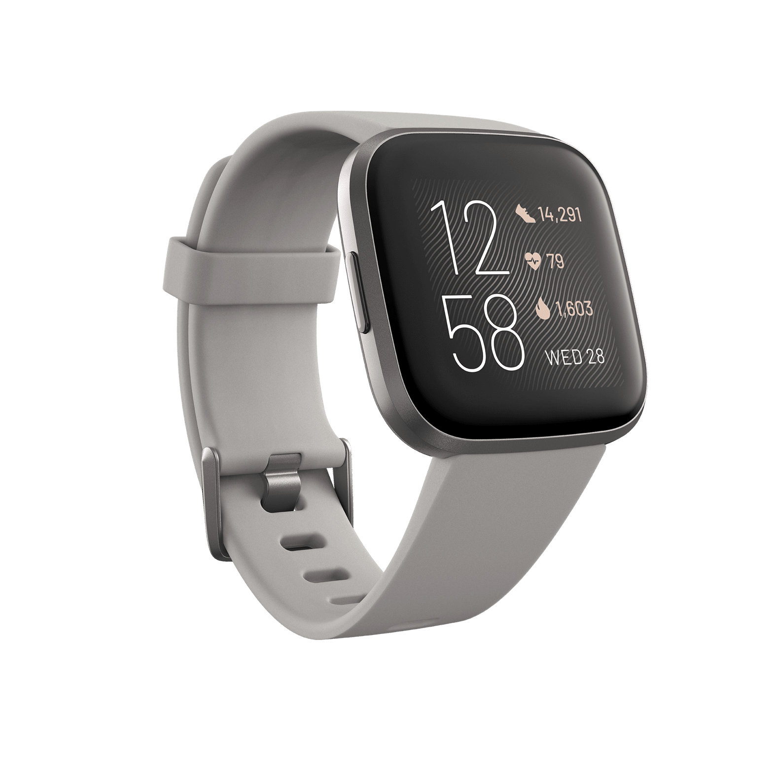 Fitbit Versa 2 (correa en color gris piedra/caja de aluminio color gris niebla)