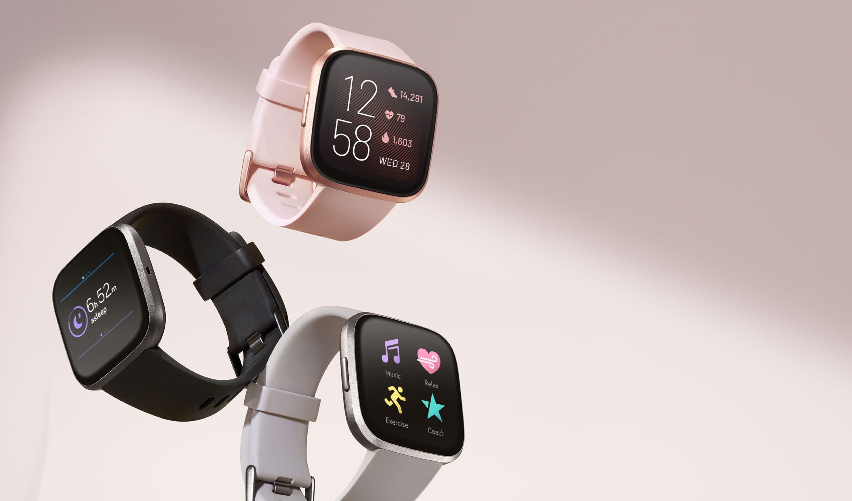 FB507BKBK Fitbit Versa 2 Health & Fitness Smartwatch for sale online 